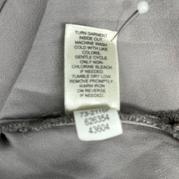 J Jill Velvet Button Front Blouse Top Petite SP Taupe Long Sleeve - Picture 6 of 14